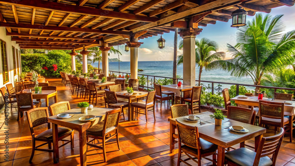 Fototapeta premium restaurant on the beach