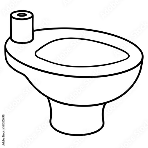 bidet line art
