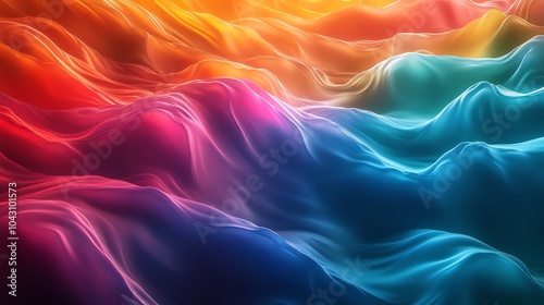 Abstract Wavy Background with Vivid Colors