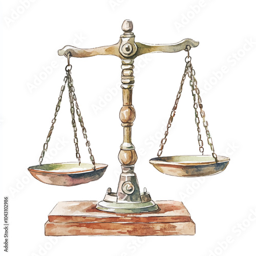 Scales watercolor clipart illustration