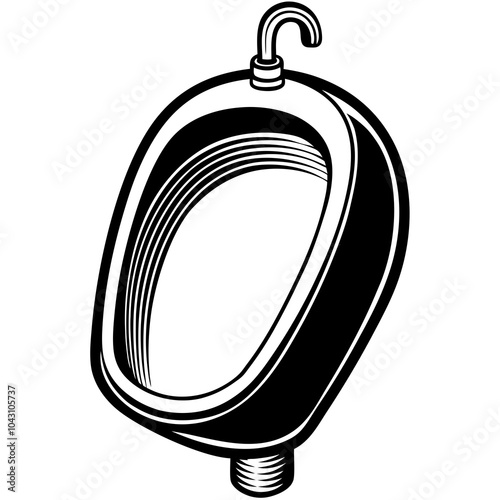 Urinal silhouette vector art 
