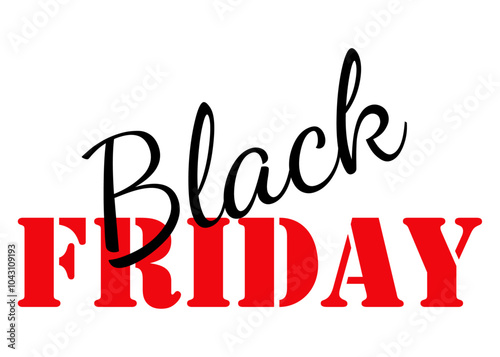 Logo texto Black Friday. Banner con palabra Black en caligrafía encima de palabra Friday