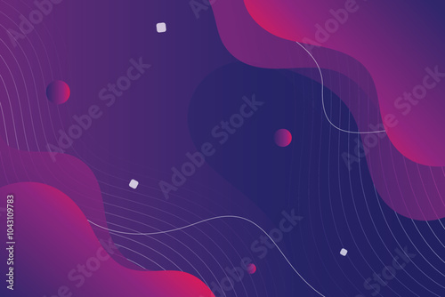 Modern abstract fluid shapes and wavy thin lines background. Dark tones backdrop.