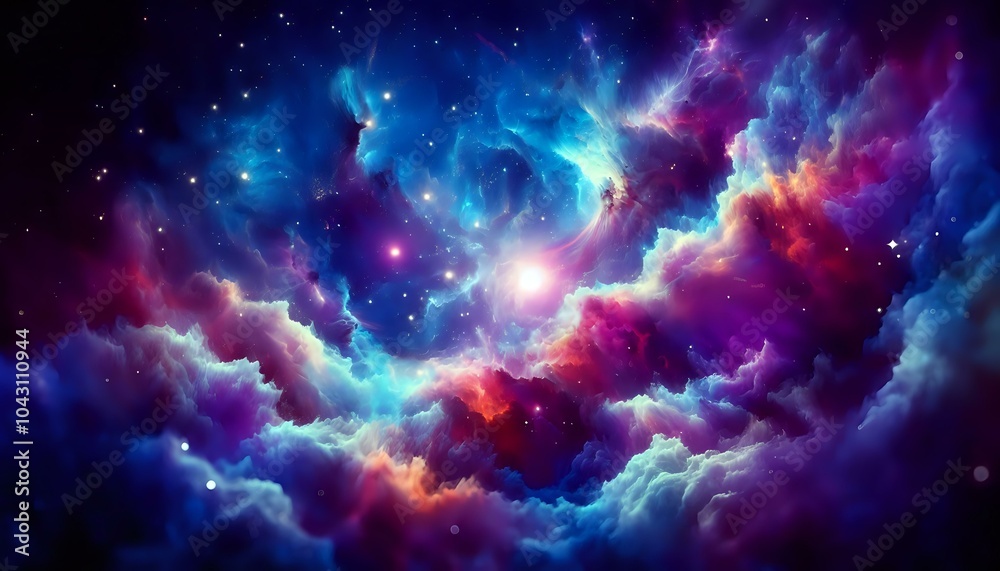 Cosmic Nebula: A Burst of Celestial Colors Cosmic Nebula: A Burst of Celestial Colors