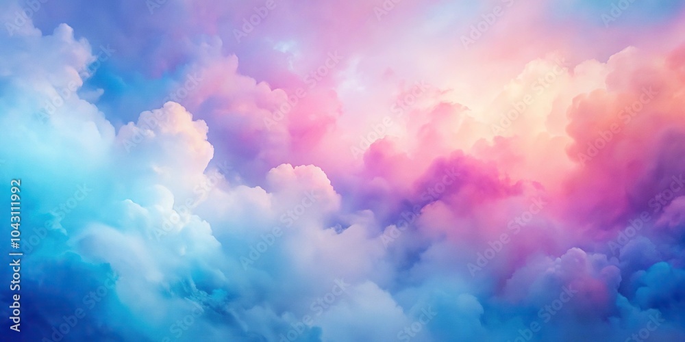 Gradient blue pink purple peach background with blurry cloudy texture from aerial view Gradient blue pink purple peach background with blurry cloudy texture from aerial view