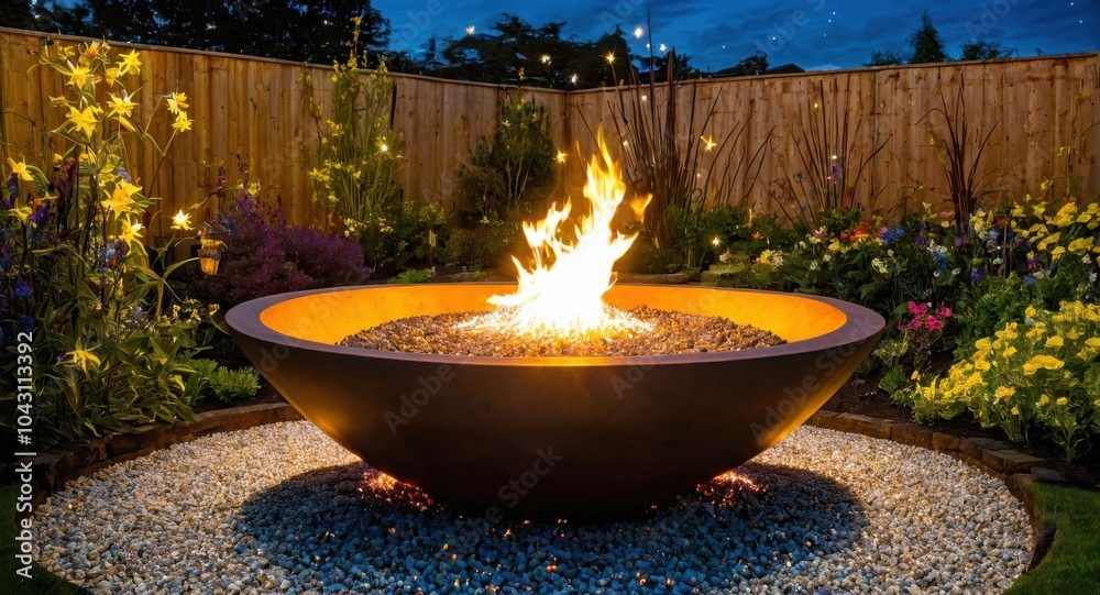 fire against nature background