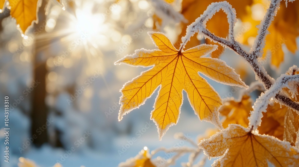 A branch of yellow and leaves, frost adheres to the maple leaf, abrupt drop in temperature, snow, cool colour, warm light
A branch of yellow and leaves, frost adheres to the maple leaf, abrupt drop in temperature, snow, cool colour, warm light