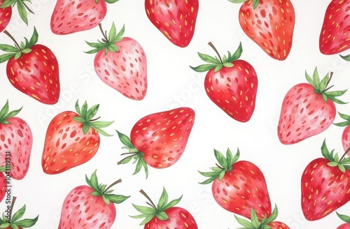 seamless pattern with strawberry