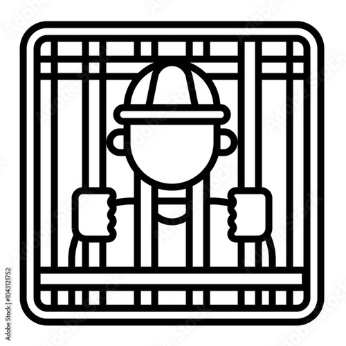 illustration of a person at prison