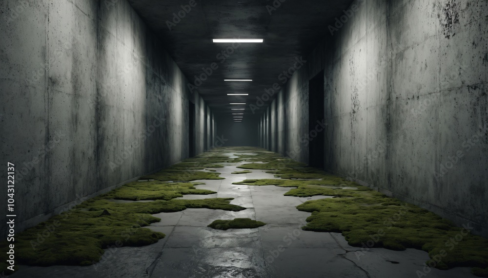 Fototapeta premium scary liminal space corridor