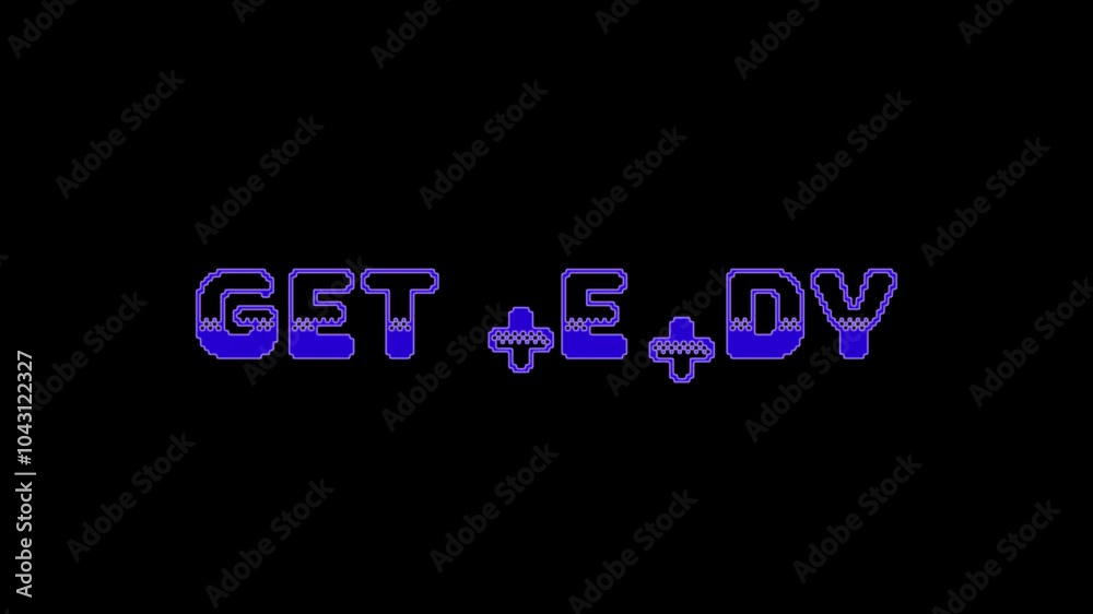 get ready game title animation, glitchy title animation
