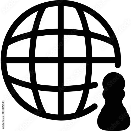 Simple vector icon online chess