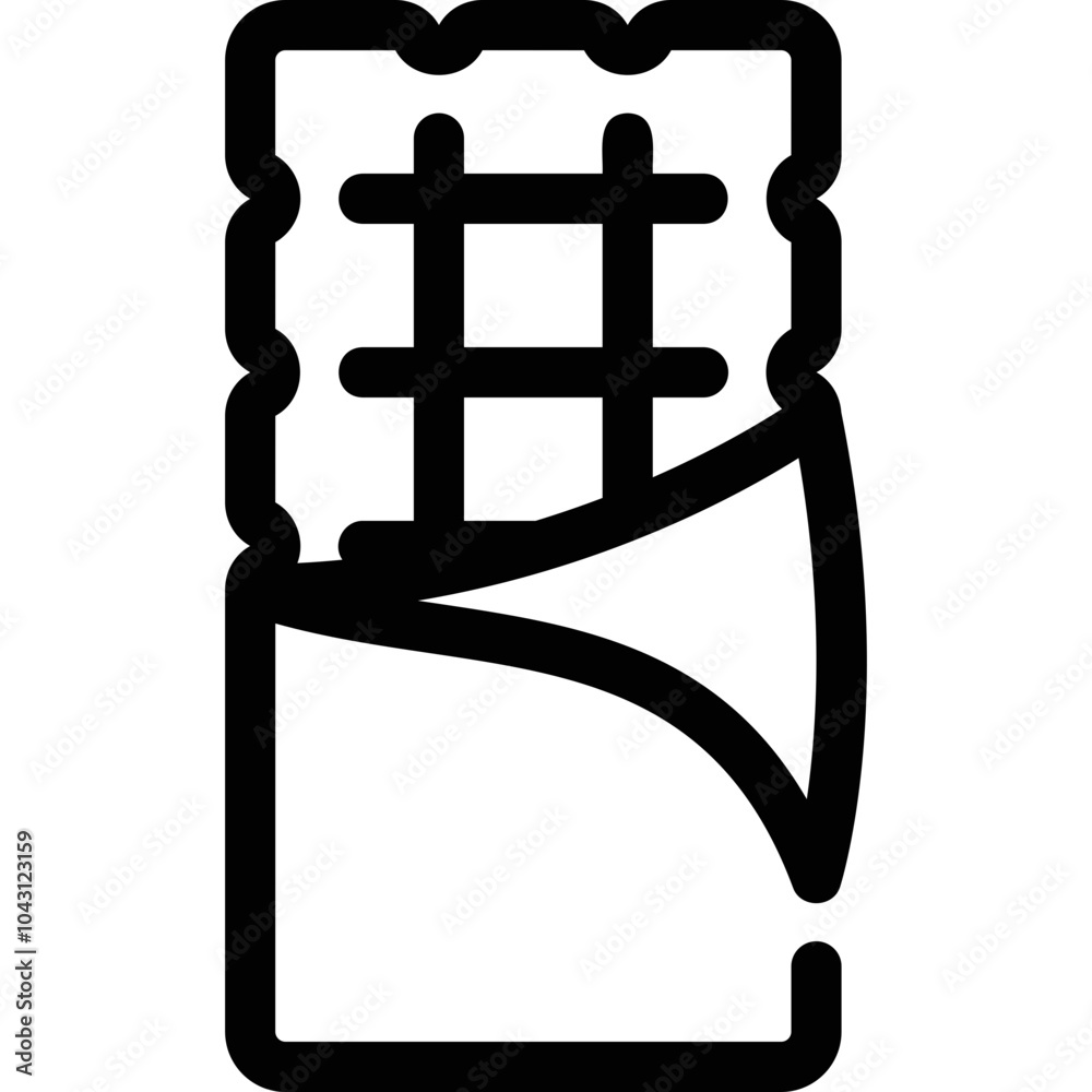 Simple vector icon chocolate bar