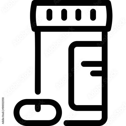 Simple vector icon vitamin jar