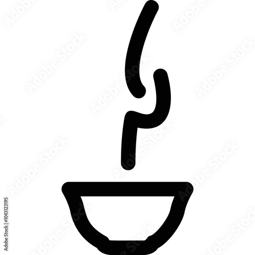 Simple vector icon bowl for tea