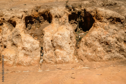 Slide soil erosion in Usambara Mountains in Lushoto Town in Tanga Region, Tanzania  photo