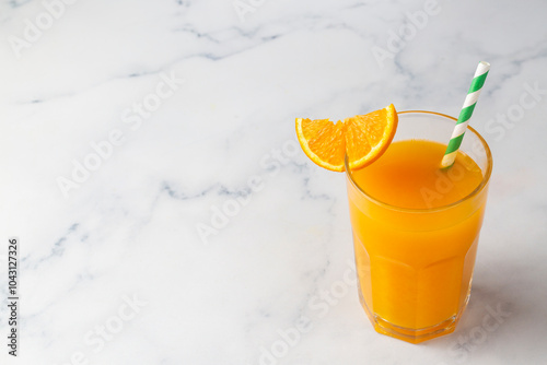 Glass of freshly squeezed o...
