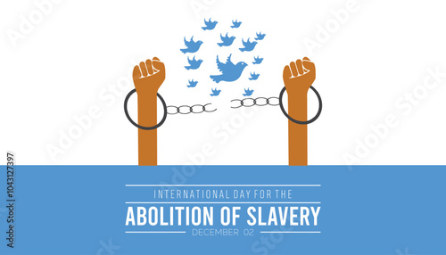 International Day for the Abolition of Slavery is observed every year on December. People Awareness concept. background, placard, banner template Vector illustration design.