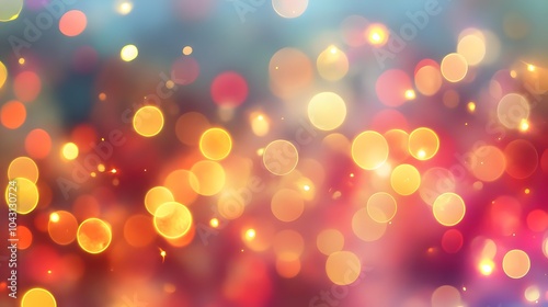 Magical sparkling twinkling lights in blurred,hazy,dreamy,and vibrant festive background bokeh. Shimmering,glittering,and glowing lights creating a warm,elegant.