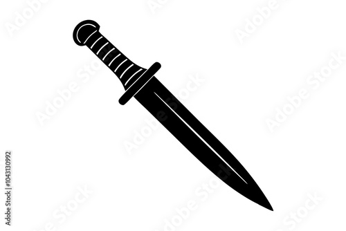 dagger silhouette vector