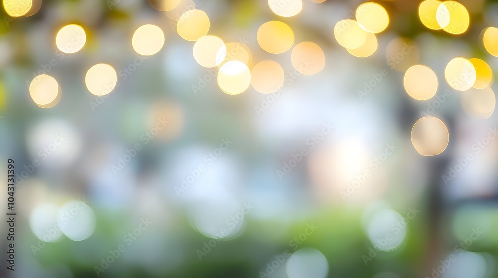 Festive Bokeh Lights Abstract Nature Background with Blurred Golden Glow. Magical Sparkling Shiny Glowing Lights in Defocused Dreamy Landscape. Seasonal Holiday Festive Bokeh Lights Abstract Nature Background with Blurred Golden Glow. Magical Sparkling Shiny Glowing Lights in Defocused Dreamy Landscape. Seasonal Holiday