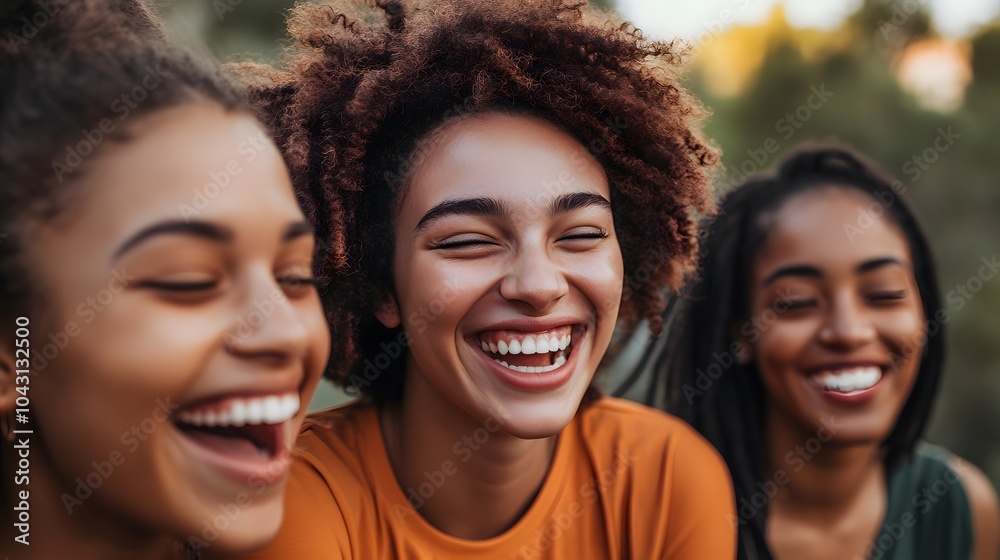 Optimistic cheery young women multiracial friends. Optimistic cheery young women multiracial friends.