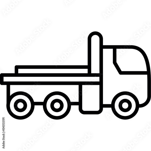 Flat Bed Truck Icon