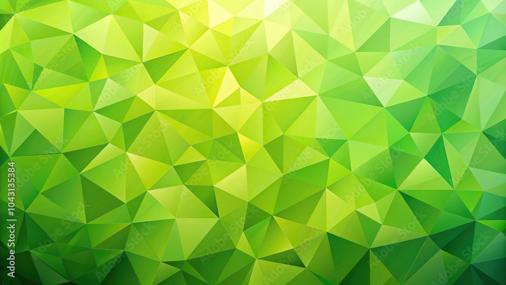Green lime abstract triangles poly colors geometric background