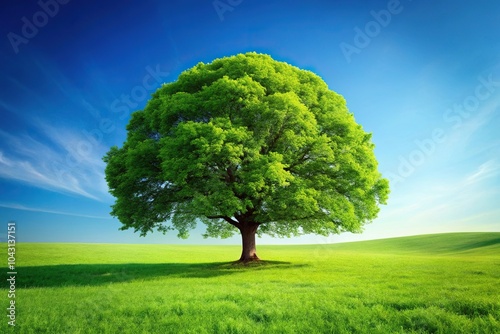 Green natural beauty landscape with tree background in extreme close-up