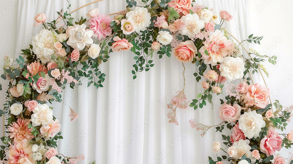 A beautiful floral arrangement with a variety of flowers in shades of pink and white. A beautiful floral arrangement with a variety of flowers in shades of pink and white.