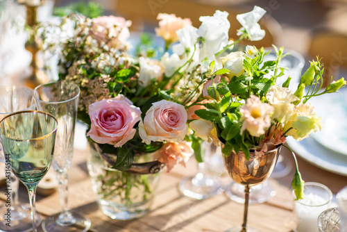 Elegant Outdoor Candlelit Banquet with Floral Decor