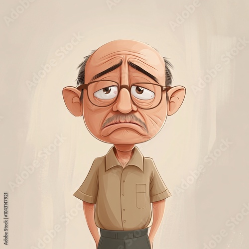 a cartoon chalta with ailing expression photo