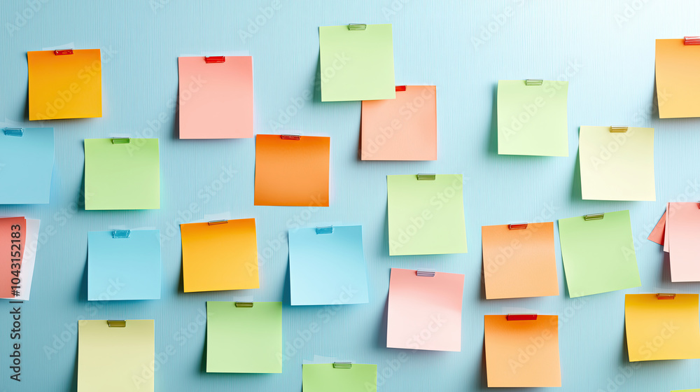 Set of paper notes background. Blank pages with space for text Set of paper notes background. Blank pages with space for text