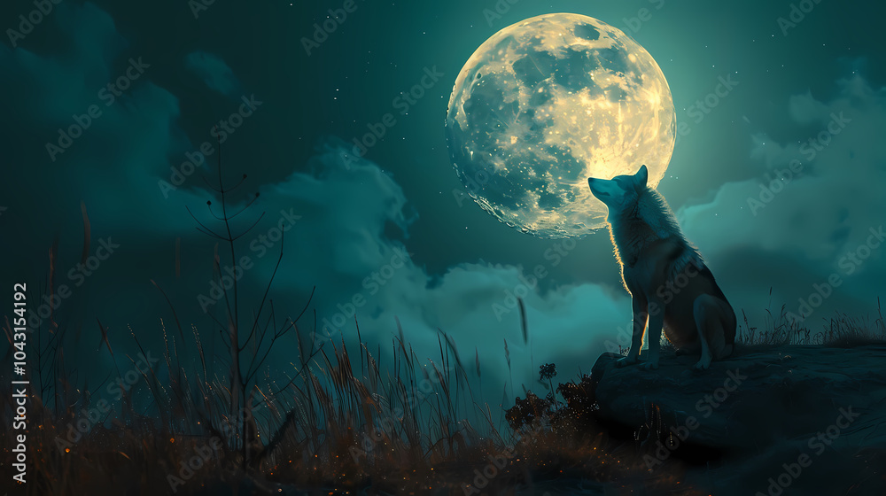 halloween scene at night Generated AI halloween scene at night Generated AI