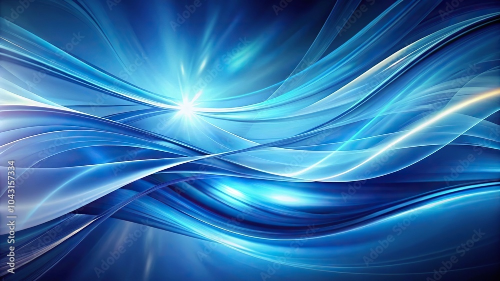 Naklejka premium Dynamic blue art perfect for calming themes Asymmetrical