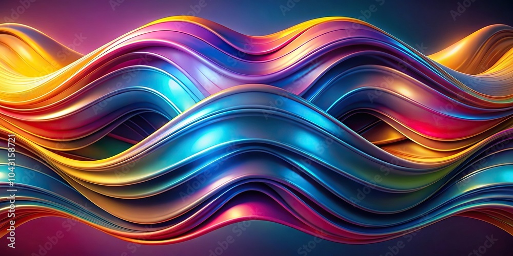 Dynamic polymer surface in wavy abstract form Dynamic polymer surface in wavy abstract form