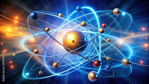 Electron orbitals abstract patterns and energy levels