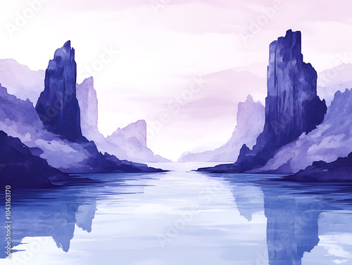 Wallpaper Mural Serene mountain reflection on calm water. Torontodigital.ca