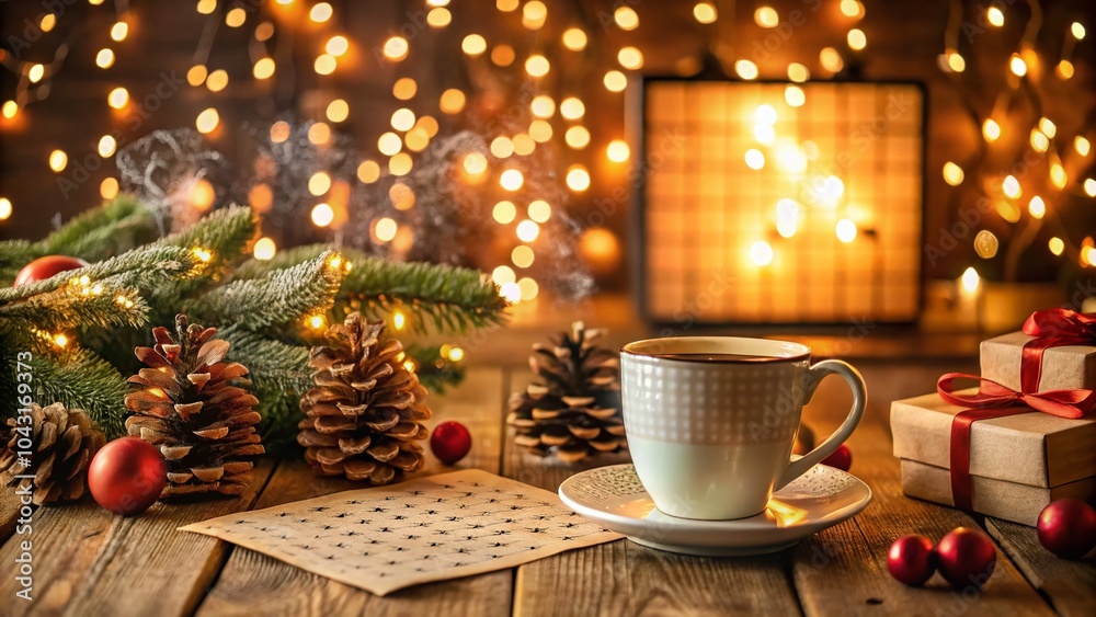 Fototapeta premium Christmas Adult Word Search Puzzle in Festive Setting for Holiday Fun