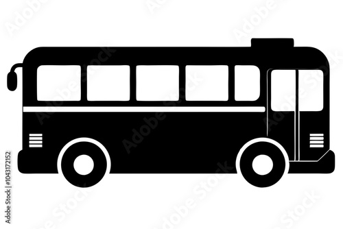 City Bus | isolated vector silhouette illustration on white background