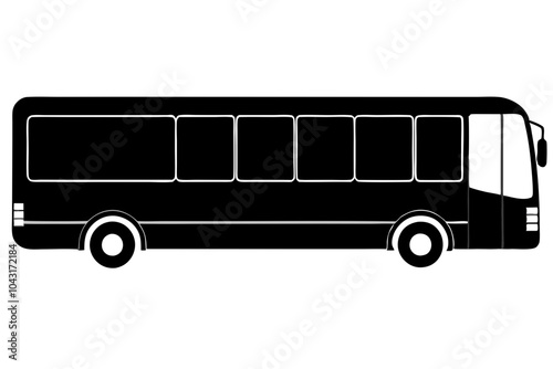 City Bus | isolated vector silhouette illustration on white background