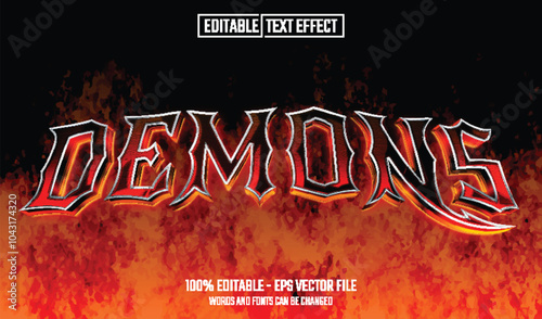 demons editable text effect