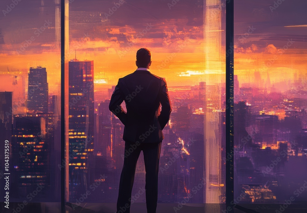 Cityscape Sunset. Cityscape Sunset.