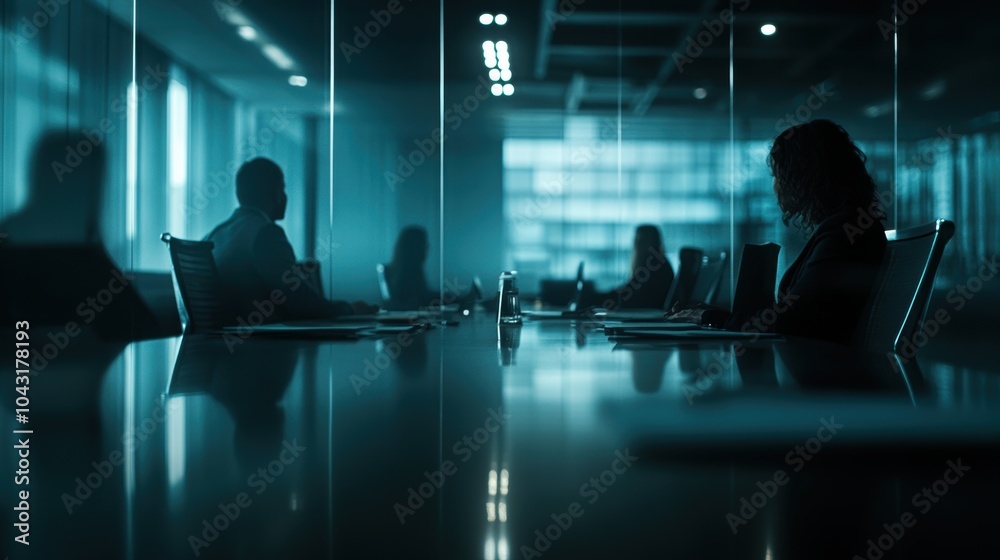 Silhouettes in a Meeting. Silhouettes in a Meeting.