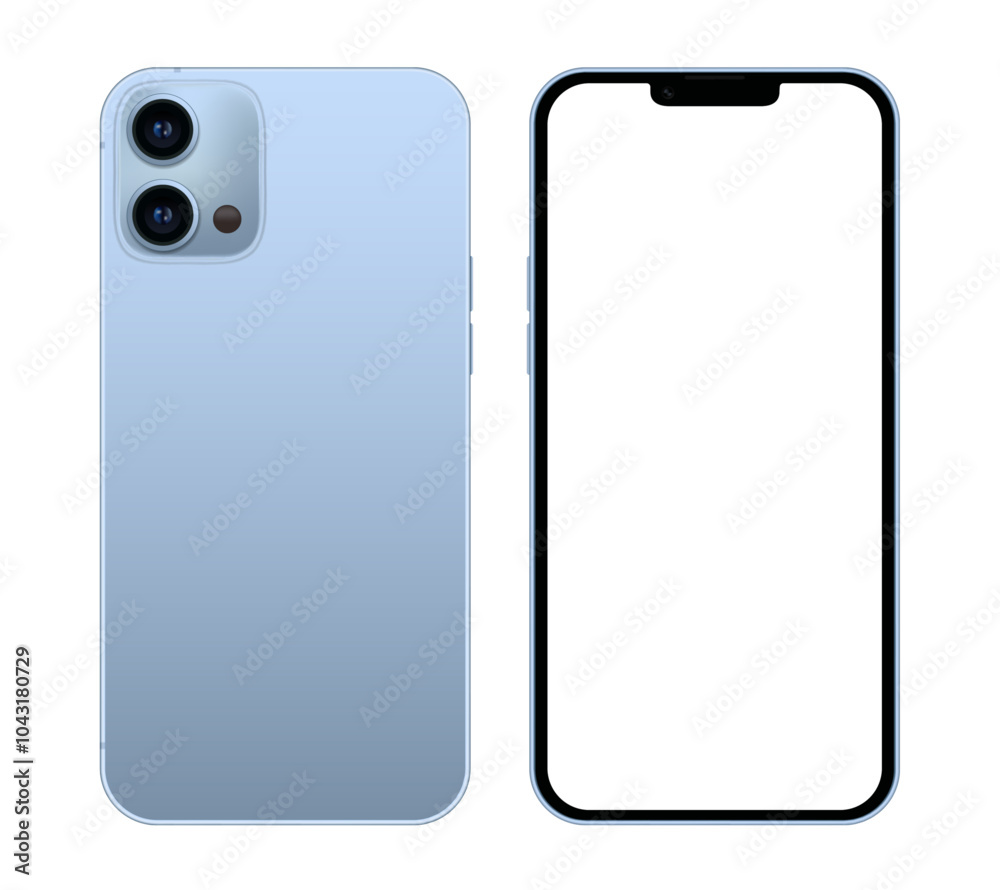 Smart Phone with blank screen on transparent background. Realistic vector illustration, for graphic and web design Smart Phone with blank screen on transparent background. Realistic vector illustration, for graphic and web design