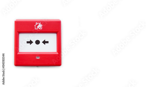 Fire alarm on white background