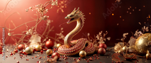 Majestic Oriental Dragon: A Gold Vector Illustration Reflecting Ancient Chinese Culture, Featuring Traditional Symbolism of Power and Fantasy, with Ornate Details Inspired by Asian Art