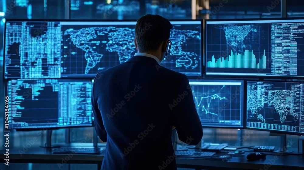 Fototapeta premium Businessman Analyzing Data.