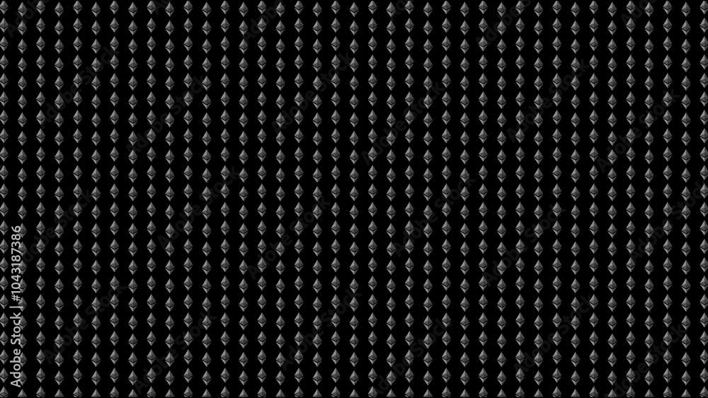 Ethereum symbol, seamless background loop animation, 4k Ethereum symbol, seamless background loop animation, 4k