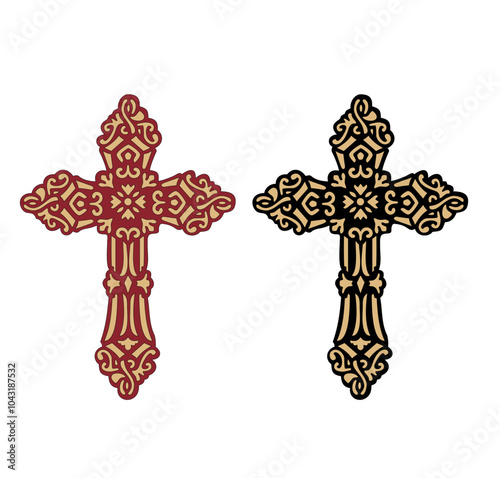 IHS GOLD EMBROIDERY FOR LITURGICAL CLOTHES AND SACRED CEREMONIES. SACRED CATHOLIC SYMBOLS IN ANCIENT STYLE WITH GOLDEN DECORATIONS